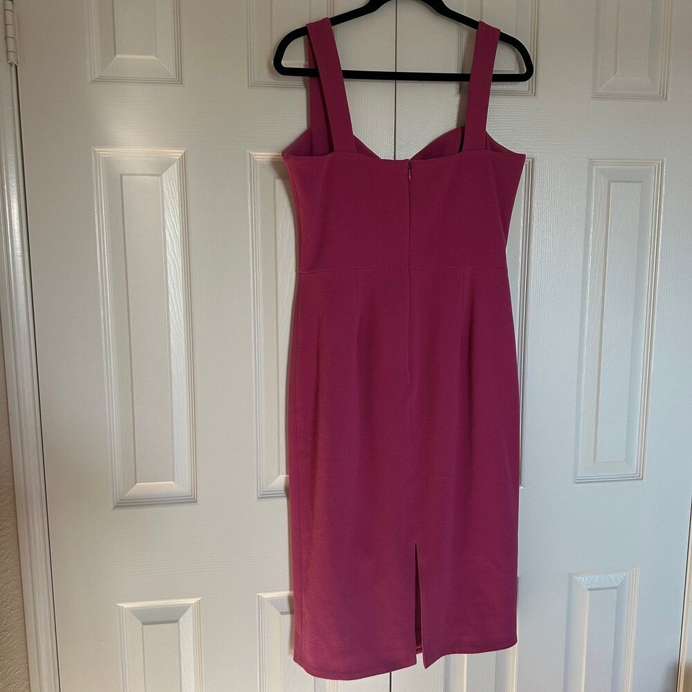 Dress the Population “Nicole” Satin‑Crepe Cocktail Dress — Size Large - Picture 4 of 12